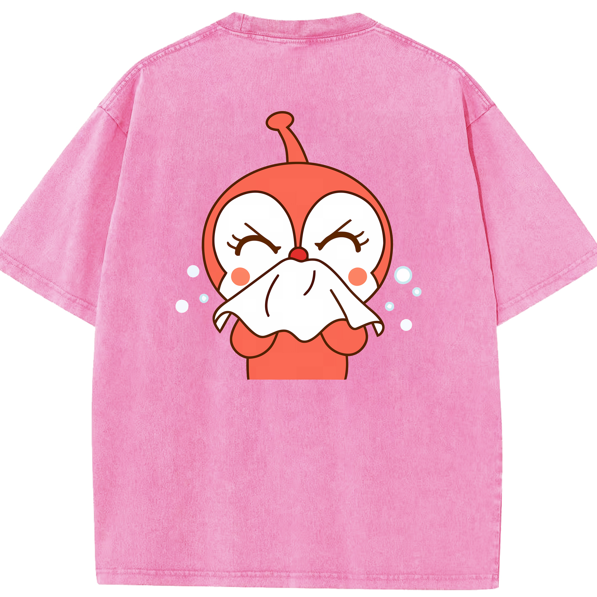 （画像用） アンパンマン Anpanman 綿100% ヴィンテージ風 半袖Tシャツ（背面プリント）